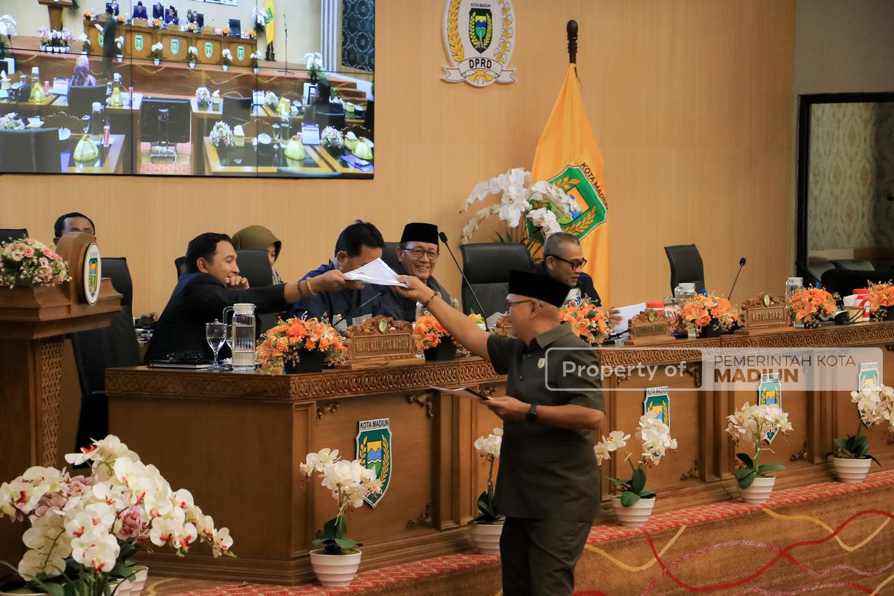 Pembahasan Raperda APBD 2026 Berlanjut, Fraksi-Fraksi DPRD Kota Madiun Sampaikan PU Dalam Paripurna