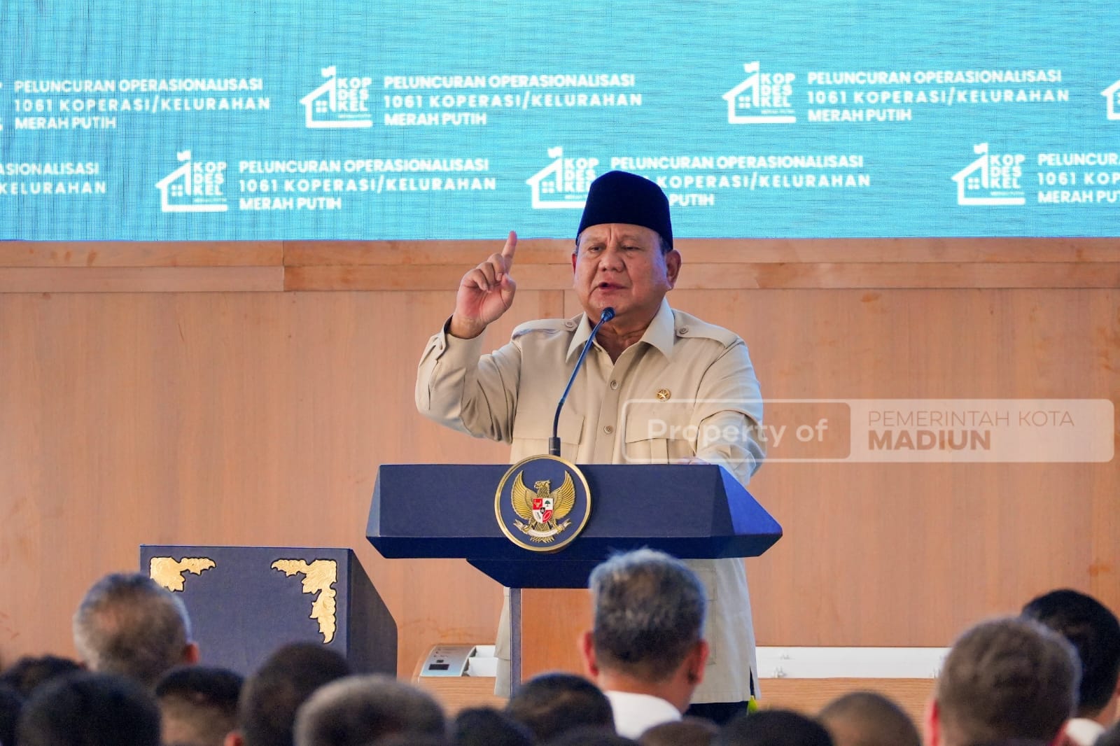 Plt Wali Kota Madiun Hadiri Peresmian 1.061 KDKMP Nasional di Nganjuk