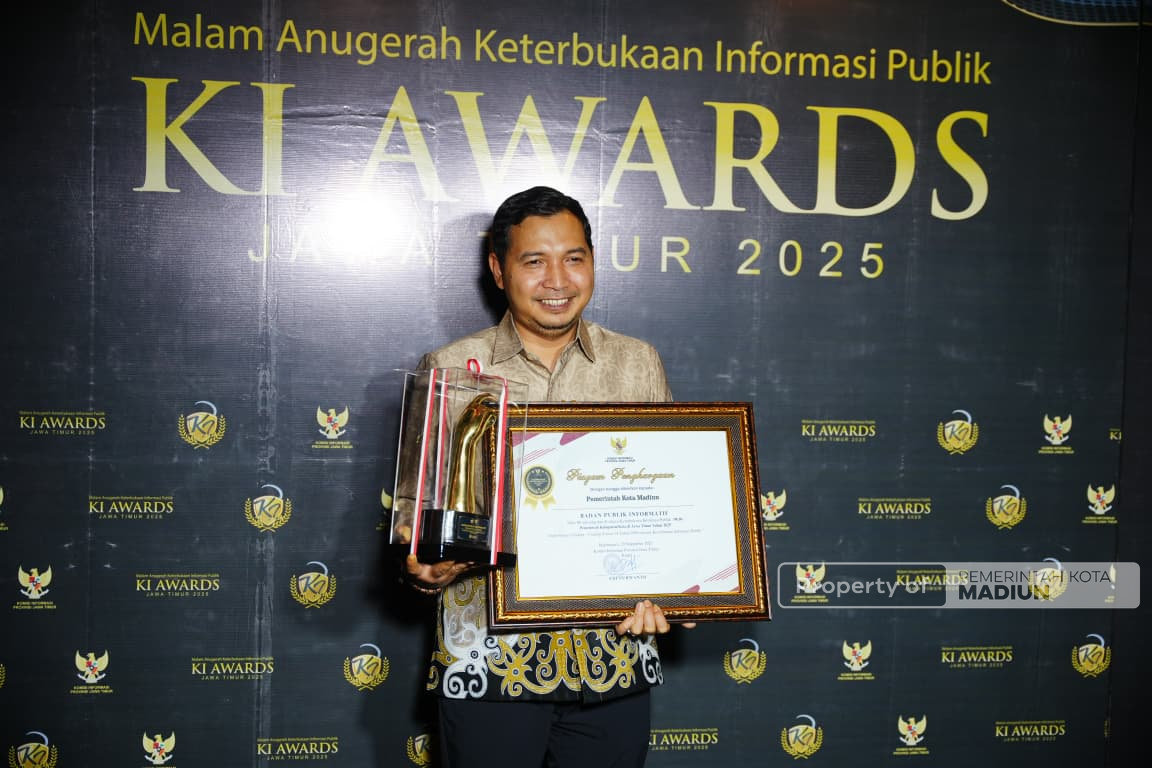 Komitmen Keterbukaan Diapresiasi, Kota Madiun Raih Predikat Informatif pada KI Awards 2025