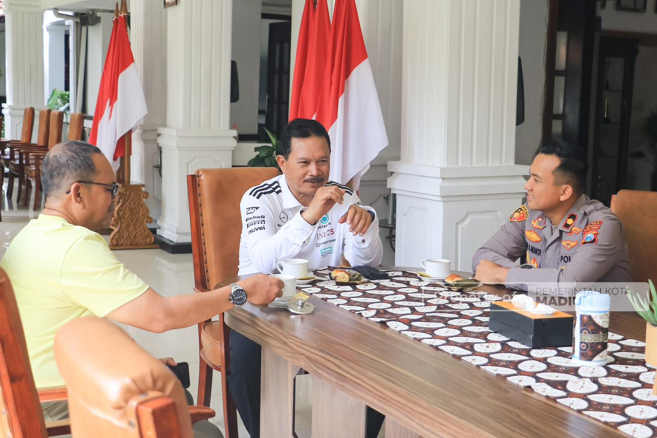 Jelang Tugas Belajar ke Luar Negeri, Wakapolres Madiun Kota Audiensi dengan Wali Kota